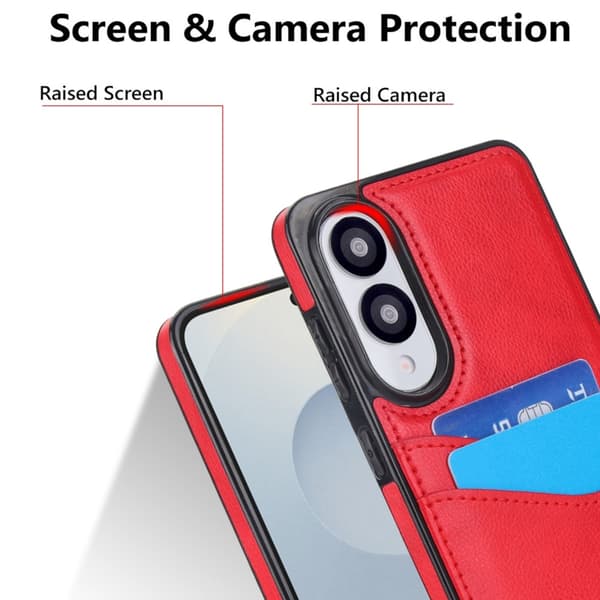 Samsung Galaxy S25 Edge Suojakuori Korttipaikka Slim-Fit PU+TPU Puhelinkotelo