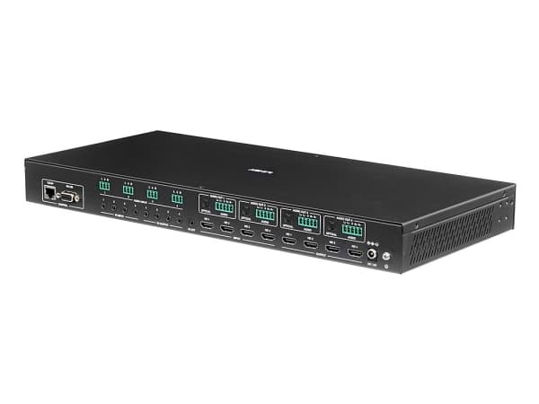 Lindy 38390, AV matrix omskifter, 3840 x 2160 pixel, 18 Gbit/sek., DTS, LPCM, Sort, Metal