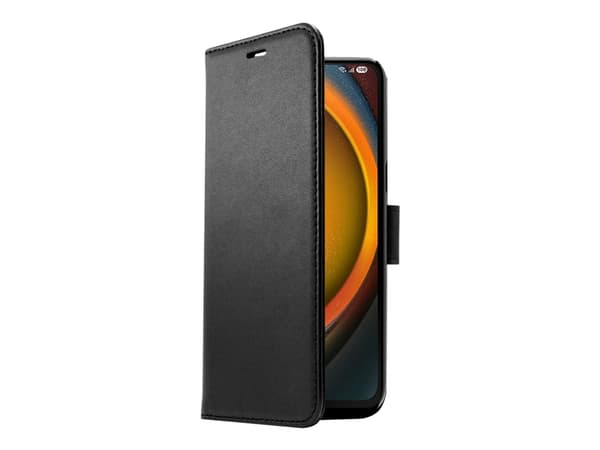 Screenor Smart - Vikbart fodral för mobiltelefon - eco-läder, termoplastisk polyuretan (TPU) - svart - för Samsung Galaxy XCover7 Pro