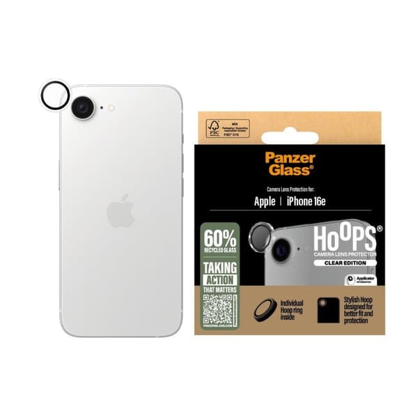 PanzerGlass Hoops - Beskyttelse til kameralinsen - iPhone 16e
