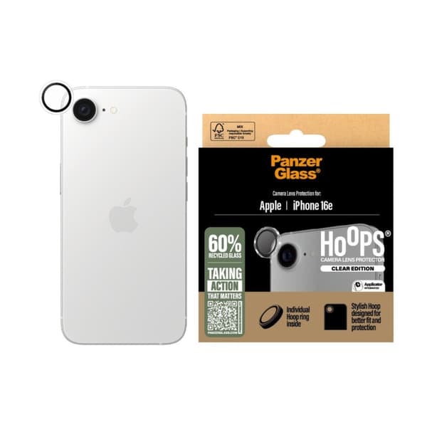 PanzerGlass Hoops - Beskyttelse til kameralinsen - iPhone 16e