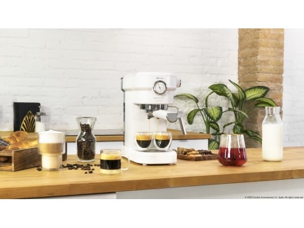 Cecotec Cafelizzia 790 Pro, Espressomaskin, 1,2 l, 1350 W, Rustfritt stål, Hvit