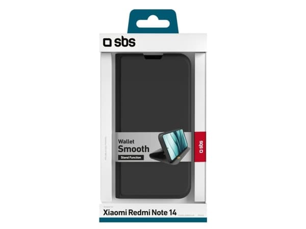 SBS TEWALXIRNO14K, Plånbok, Xiaomi, Redmi Note 14 4G/5G, 16,9 cm (6.67"), Svart