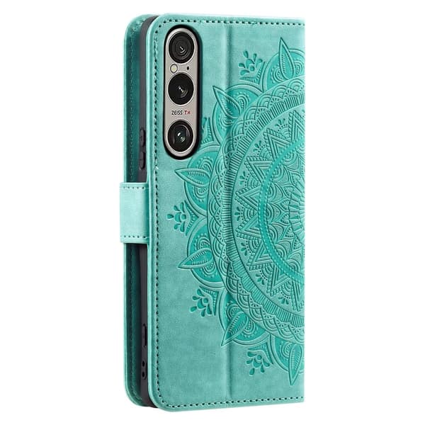 För Sony Xperia 1 VII plånboksfodral Fodral Skal Mandala blommönster