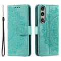 Miniatyrbild 1 av 6: För Sony Xperia 1 VII plånboksfodral Fodral Skal Mandala blommönster