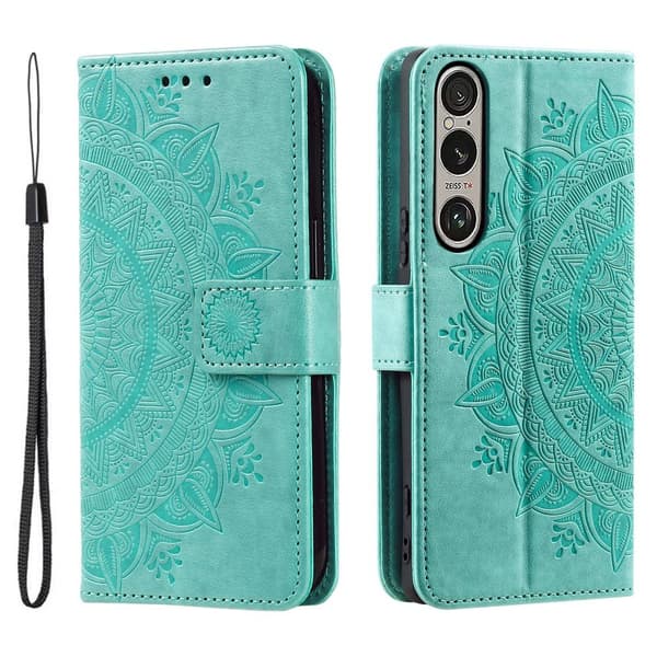 För Sony Xperia 1 VII plånboksfodral Fodral Skal Mandala blommönster