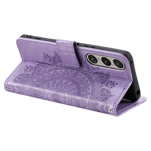 För Sony Xperia 1 VII plånboksfodral Fodral Skal Mandala blommönster