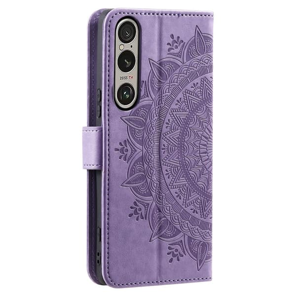 För Sony Xperia 1 VII plånboksfodral Fodral Skal Mandala blommönster