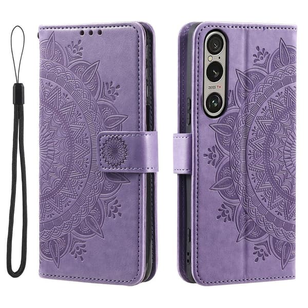 För Sony Xperia 1 VII plånboksfodral Fodral Skal Mandala blommönster