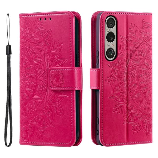 För Sony Xperia 1 VII plånboksfodral Fodral Skal Mandala blommönster