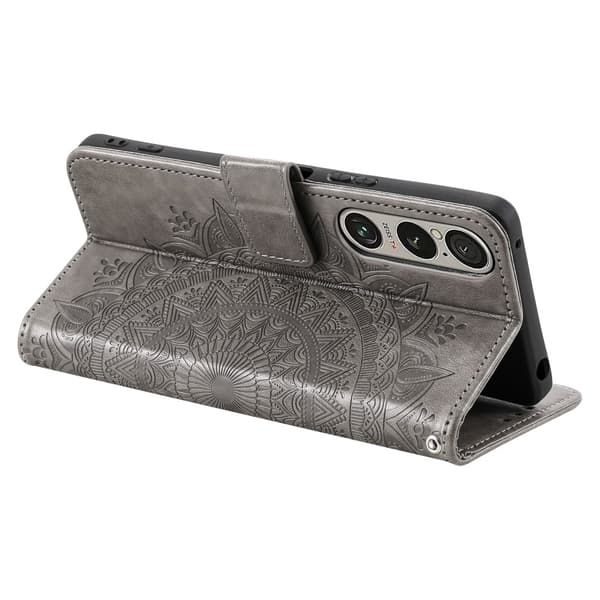 Sony Xperia 1 VII -lompakkokotelon kuoren kuoren Mandala-kukkakuvio