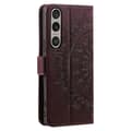 Miniatyrbillede 2 af 6: Til Sony Xperia 1 VII tegnebogscover Cover Shell Mandala Blomstermønster