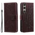 Miniatyrbillede 1 af 6: Til Sony Xperia 1 VII tegnebogscover Cover Shell Mandala Blomstermønster