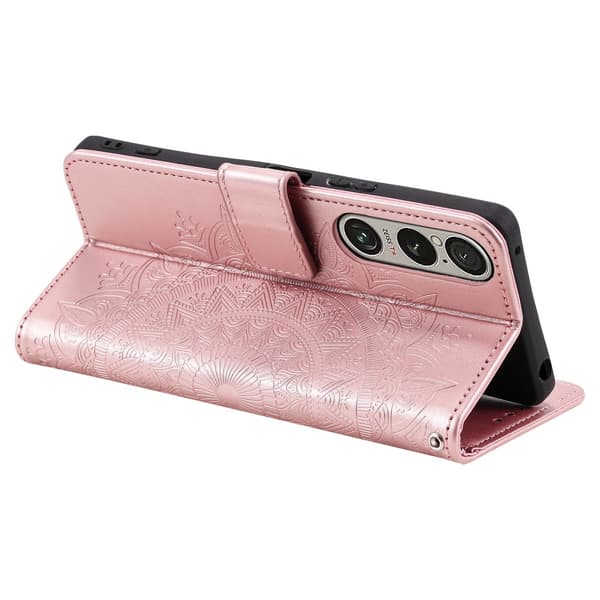 För Sony Xperia 1 VII plånboksfodral Fodral Skal Mandala blommönster