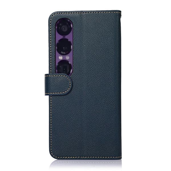 KHAZNEH Sony Xperia 1 VII Lommebok-deksel Blå/Brun