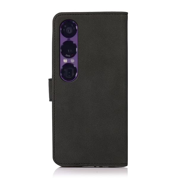 KHAZNEH För Sony Xperia 1 VII Fodral Plånboksfodral Skal Telefonfodral – Svart