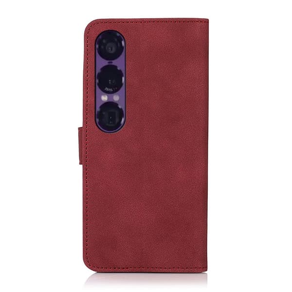 KHAZNEH För Sony Xperia 1 VII Fodral Plånboksfodral Skal Telefonfodral – Röd