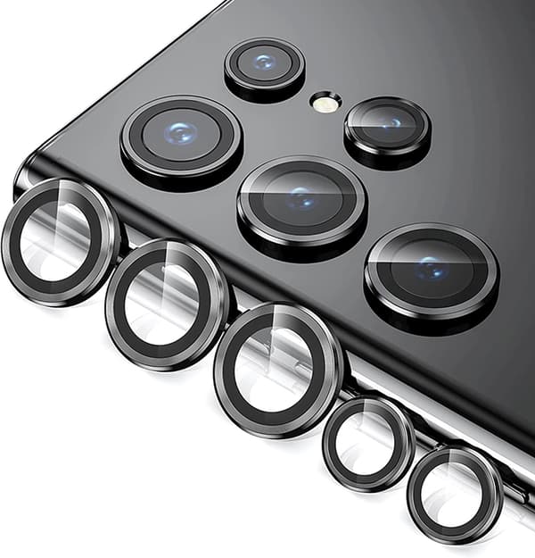 Insmat kamerabeskyttelse, Samsung Galaxy S24 Ultra, sort