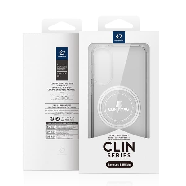För Samsung Galaxy S25 Edge Baksidesskal DUX DUCIS Clin Series Transparent