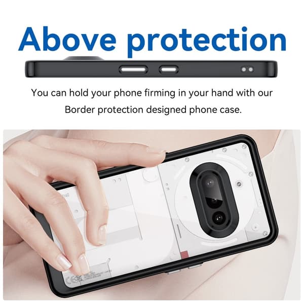 För Nothing Phone (3a) Skal TPU + Akryl Skyddande Transparent Telefonfodral