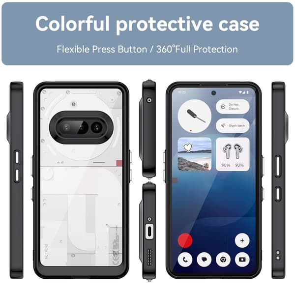 För Nothing Phone (3a) Skal TPU + Akryl Skyddande Transparent Telefonfodral