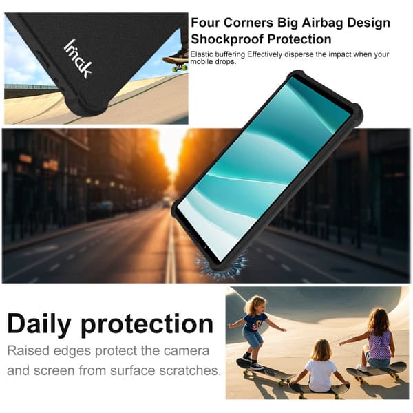 IMAK For Sony Xperia 1 VII Deksel TPU-telefonbeskyttelse Airbag-støtsikker Matte Black