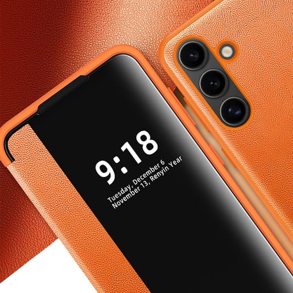 Samsung Galaxy S24 Plus Slimmat Leman-fodral med smart fönster