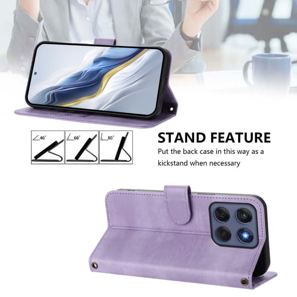 Til Motorola Edge 60 5G / 60 Fusion 5G Etui Pung Stand Retrostruktur