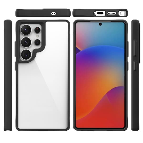 För Samsung Galaxy S25 Ultra Skal Hybrid Hård PC Mjuk TPU Stötsäkert Mobilskal