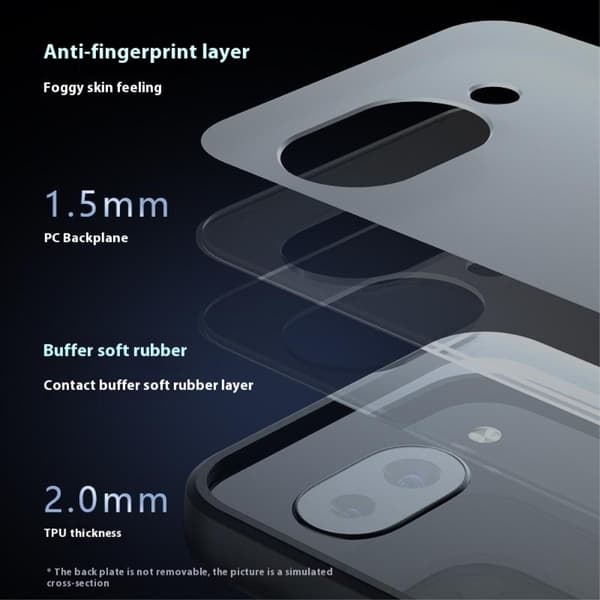 För Google Pixel 9a Skal Skin-Touch TPU+PC Matt Mobilskal