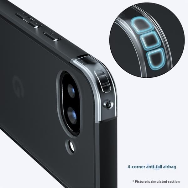 För Google Pixel 9a Skal Skin-Touch TPU+PC Matt Mobilskal