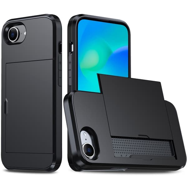 För iPhone 16e skal med korthållare