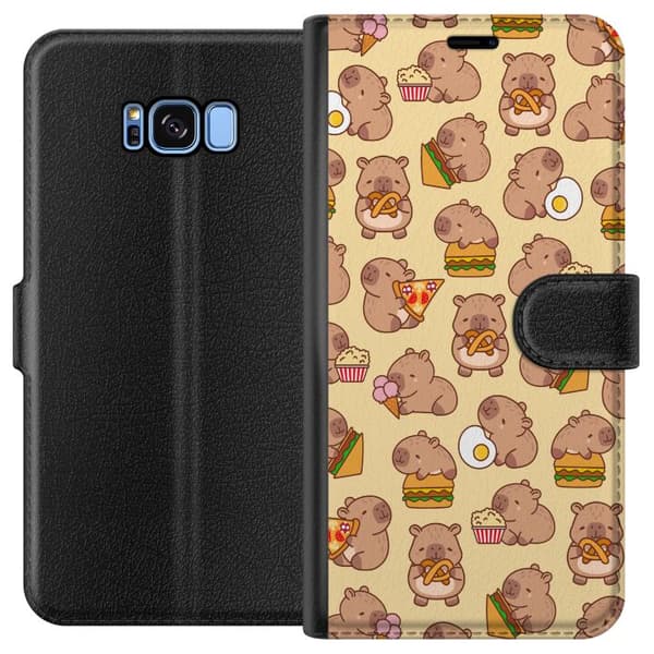 Samsung Galaxy S8 Lommeboketui Kawaii capybara mobildeksel med flere søte figurer