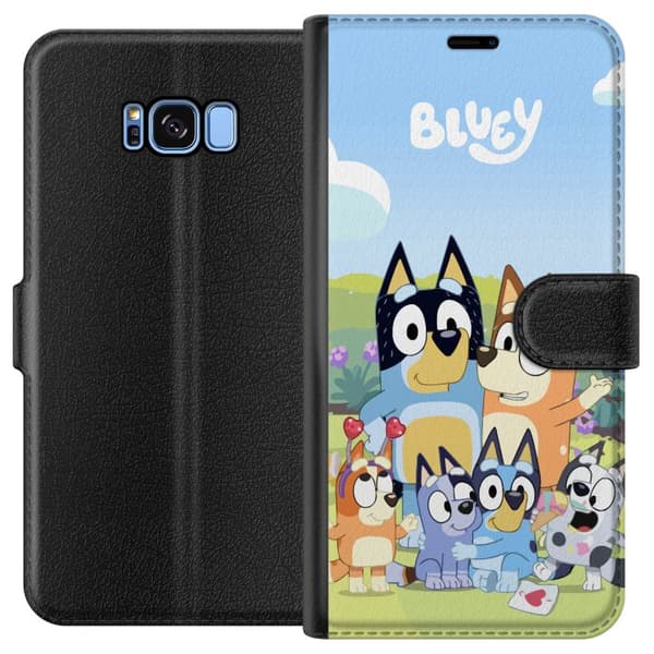 Samsung Galaxy S8 Lompakkokotelo Bluey puhelinkotelo koko perheen kanssa värikkäässä suunnittelussa