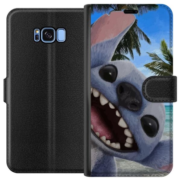 Samsung Galaxy S8 Lommeboketui Stitch mobildeksel med palmer i søtt vennskapsdesign.