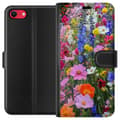 Miniatyrbillede 1 af 3: Apple iPhone 8 Tegnebogsetui Blomstret mobilcover med sommerlig eng og naturmotiv