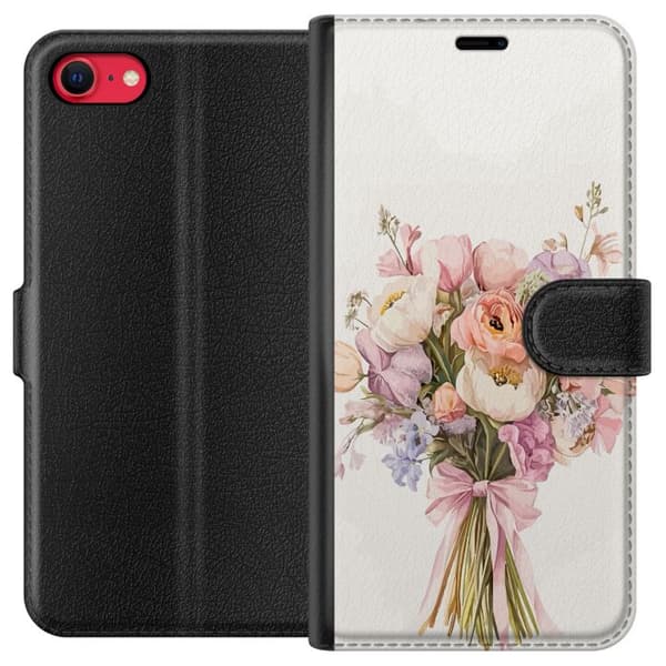 Apple iPhone 8 Lommeboketui Mobildeksel med fargerikt blomsterbukett i romantisk stil