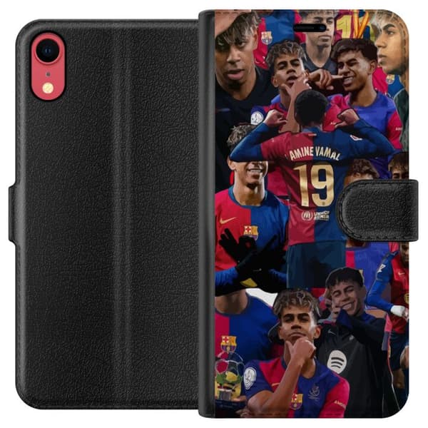Apple iPhone XR Lompakkokotelo Lamine Yamal mobiilikotelo jalkapallofaneille