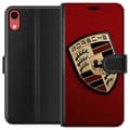 Miniatyrbild 1 av 3: Apple iPhone XR Plånboksfodral Mobilskal med stilren Porce logotyp i svartvitt