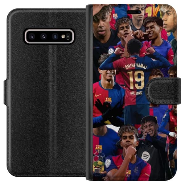 Samsung Galaxy S10+ Lompakkokotelo Lamine Yamal mobiilikotelo jalkapallofaneille