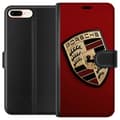 Miniatyrbild 1 av 3: Apple iPhone 7 Plus Plånboksfodral Mobilskal med stilren Porce logotyp i svartvitt