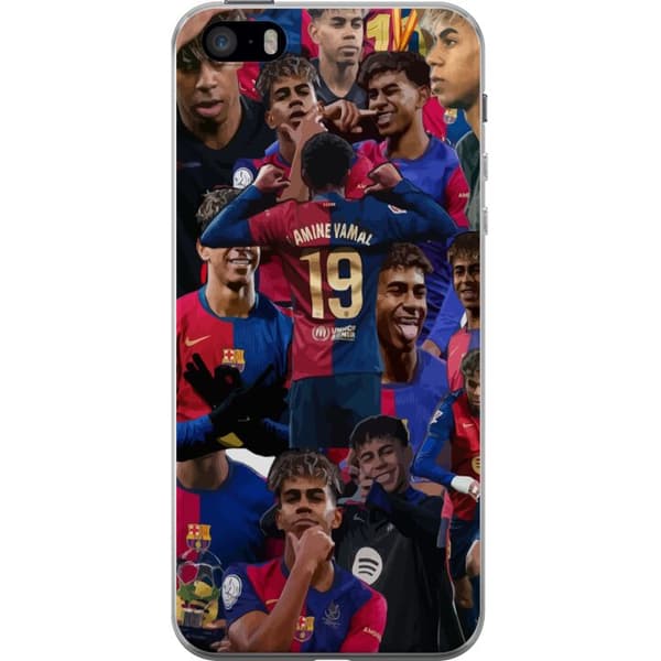 Apple iPhone 5s Gennemsigtig cover Lamine Yamal mobilcover til fodboldfans