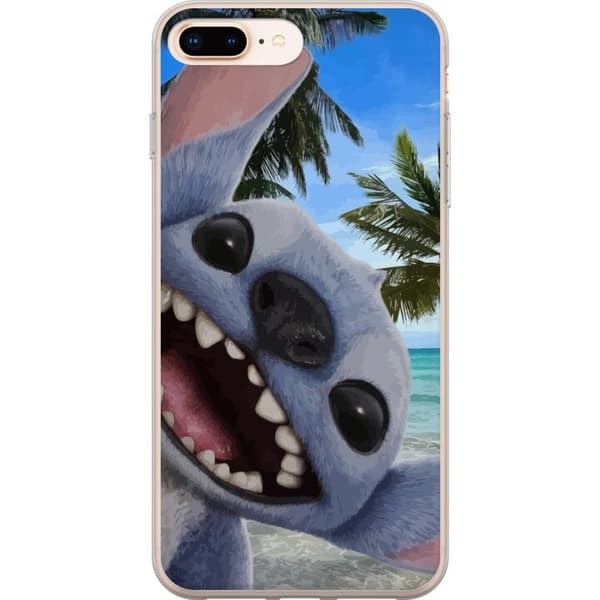 Apple iPhone 8 Plus Gennemsigtig cover Stitch-telefonetaske med palmer i sødt venskabsdesign.