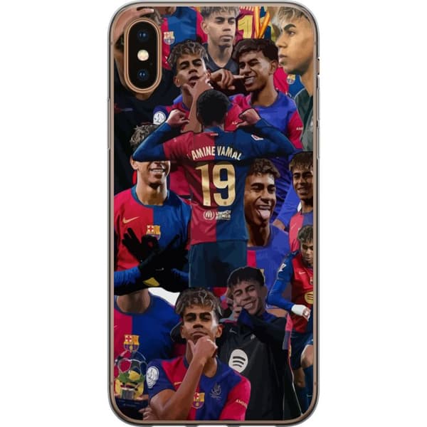 Apple iPhone XS Max Gjennomsiktig deksel Lamine Yamal mobildeksel for fotballfans