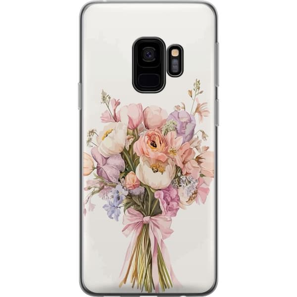Samsung Galaxy S9 Gjennomsiktig deksel Mobildeksel med fargerikt blomsterbukett i romantisk stil