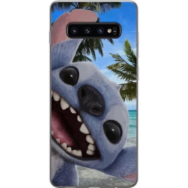 Samsung Galaxy S10 Genomskinligt Skal Stitch mobilskal med Palmer i söt vänskapsdesign