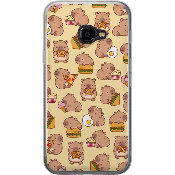 Samsung Galaxy Xcover 4 Gennemsigtig cover Kawaii capybara mobilcover med flere søde figurer