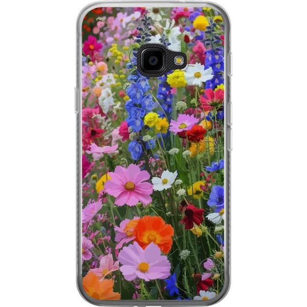 Samsung Galaxy Xcover 4 Genomskinligt Skal Blommigt mobilskal med somrig äng och naturmotiv