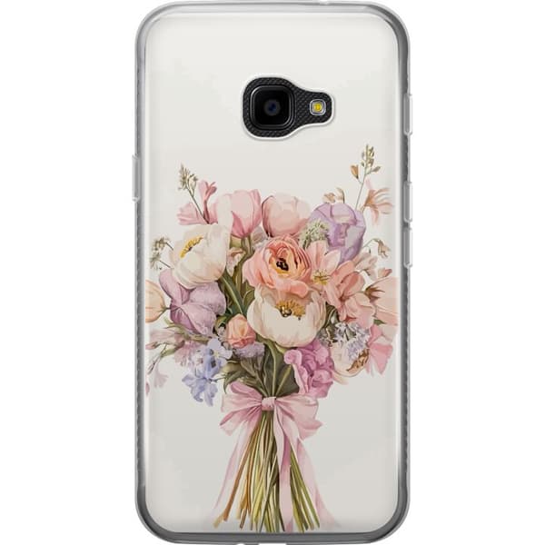 Samsung Galaxy Xcover 4 Gennemsigtig cover Mobilcover med farverig blomsterbuket i romantisk stil
