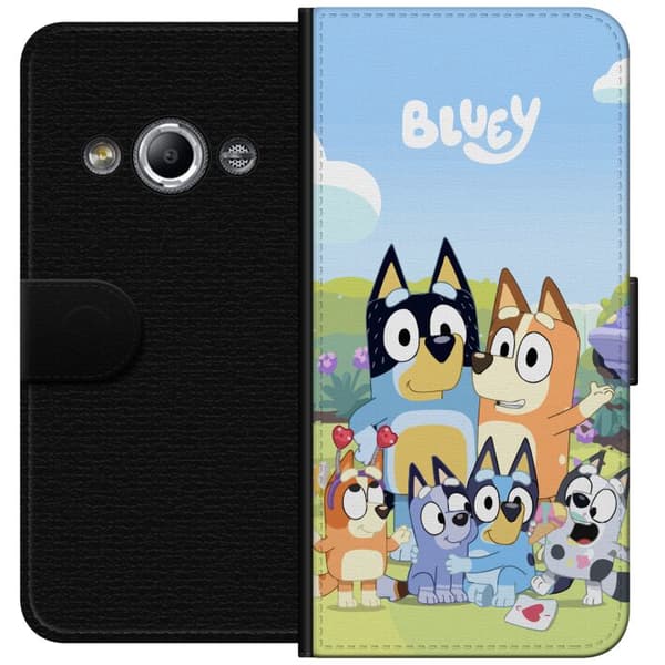 Samsung Galaxy Xcover 3 Lompakkokotelo Bluey puhelinkotelo koko perheen kanssa värikkäässä suunnittelussa